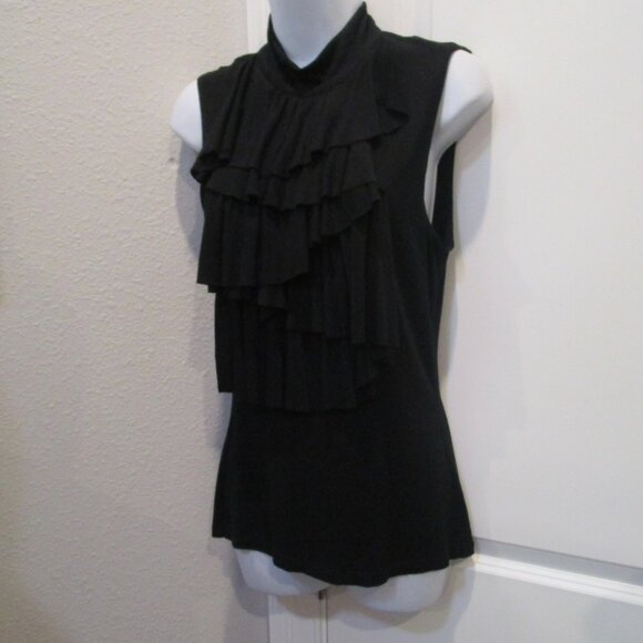 CABLE & GAUGE BLACK PULLOVER SLEEVELESS TOP SM EX COND - Picture 1 of 4